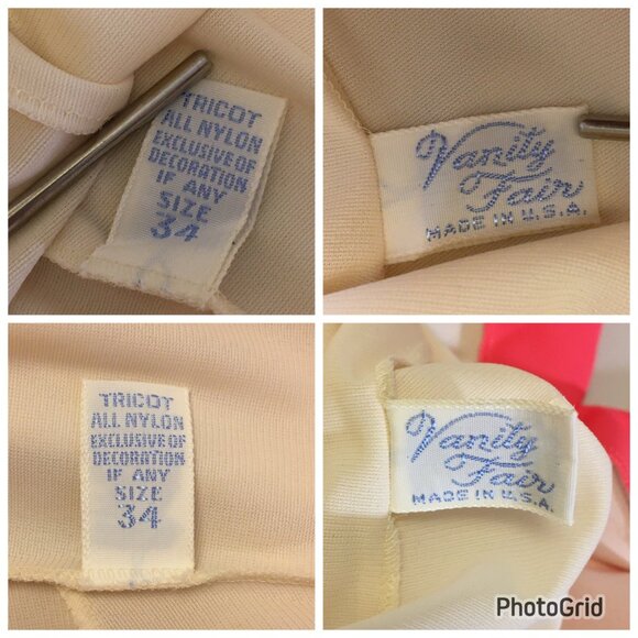 Vintage 50s 60s Two Piece Lingerie Pajama Set Colorblock Nickers Pantaloons (1) - Picture 5 of 16